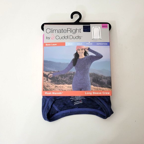 Climate Right by Cuddl Duds Long Sleeve Crew and Plush Warmth Leggings, New - Picture 5 of 7